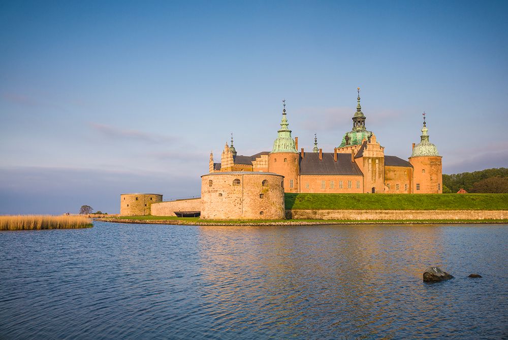 Sweden-Kalmar-Kalmar Slott castle-dawn art print by Walter Bibikow for $57.95 CAD