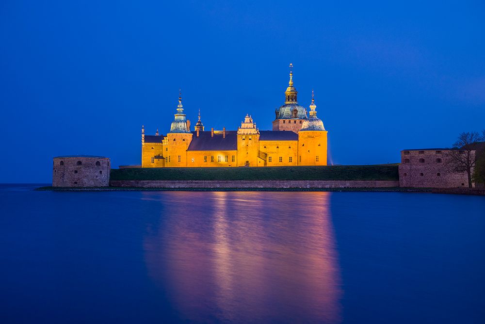 Sweden-Kalmar-Kalmar Slott castle-dusk art print by Walter Bibikow for $57.95 CAD