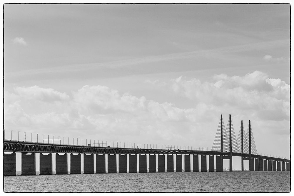 Sweden-Scania-Malmo-Oresund Bridge-longest cable-tied bridge in Europe-linking Sweden and Denmark art print by Walter Bibikow for $57.95 CAD