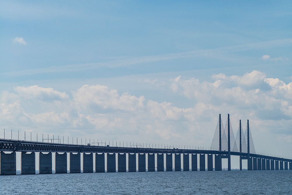 Sweden-Scania-Malmo-Oresund Bridge-longest cable-tied bridge in Europe-linking Sweden and Denmark art print by Walter Bibikow for $57.95 CAD