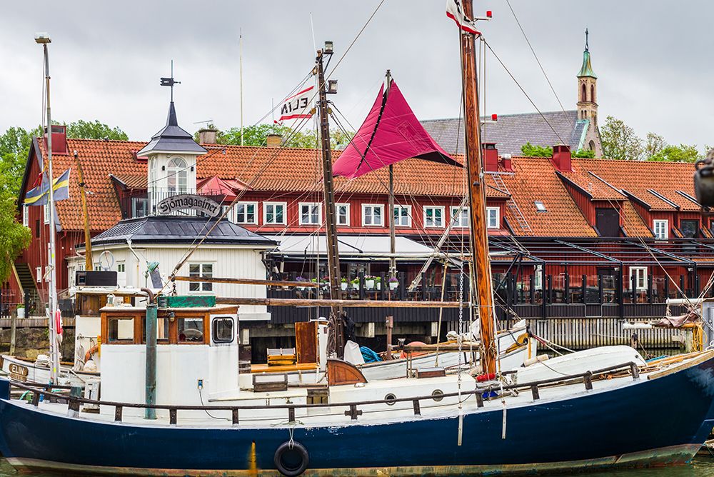 Sweden-Vastragotland and Bohuslan-Gothenburg-Klippan District-antique trawler ship art print by Walter Bibikow for $57.95 CAD