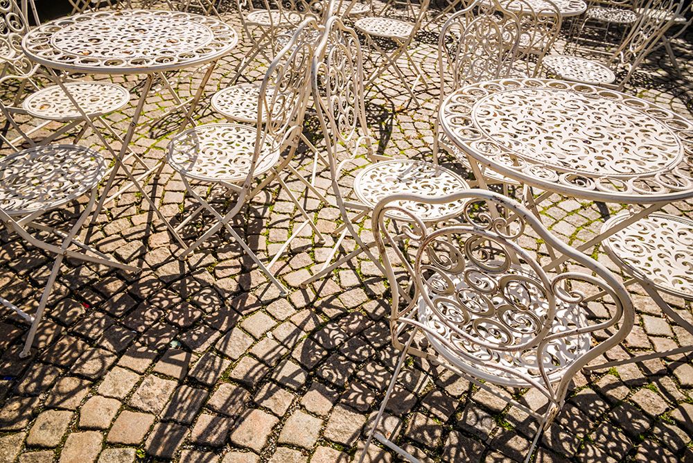 Sweden-Vastragotland and Bohuslan-Gothenburg-outdoor table and chairs art print by Walter Bibikow for $57.95 CAD