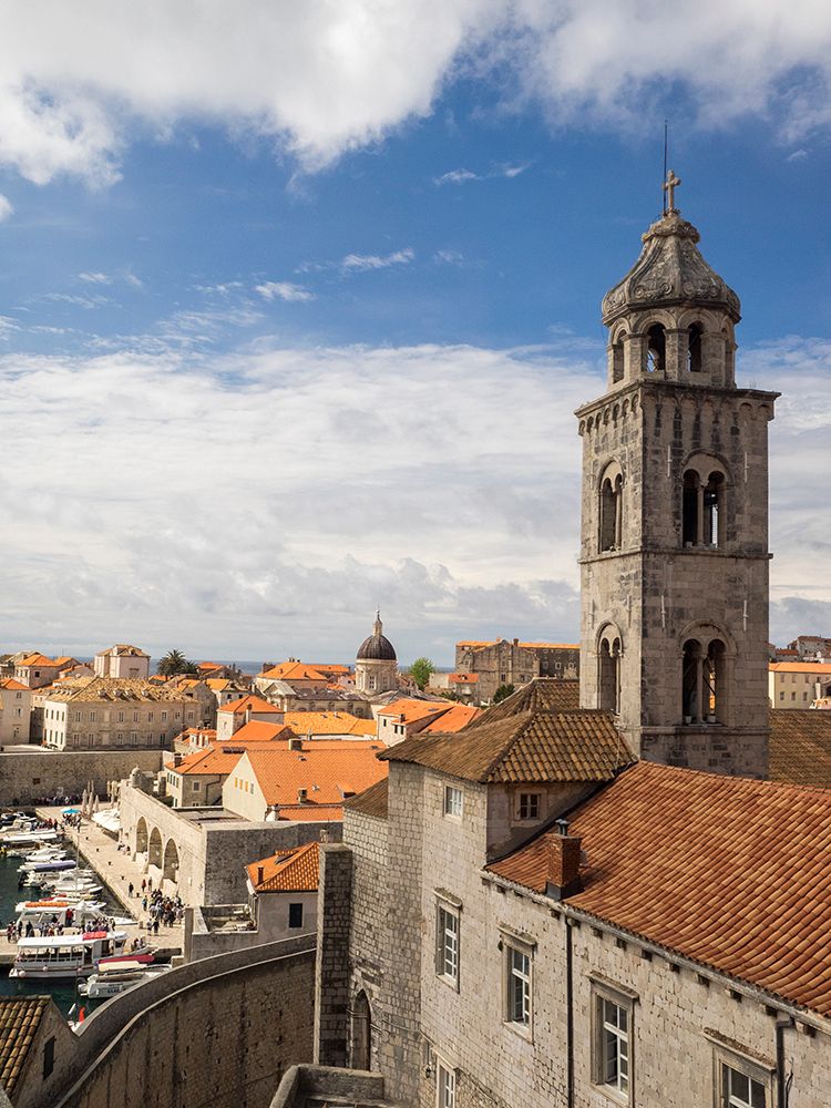 Croatia-Dubrovnik. Dominican monastery red rooftops and churches of Dubrovnik. art print by Julie Eggers for $57.95 CAD