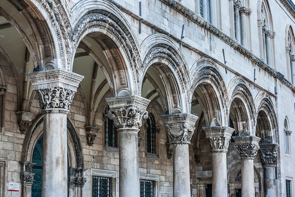 Dubrovnik-Croatia-Ornate columns at Sponza Palace art print by Tom Haseltine for $57.95 CAD