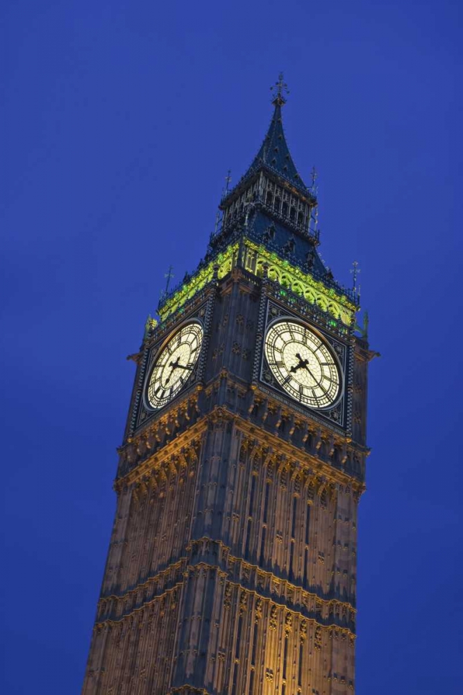 Great Britain, London Clock Tower at dusk art print by Dennis Flaherty for $57.95 CAD