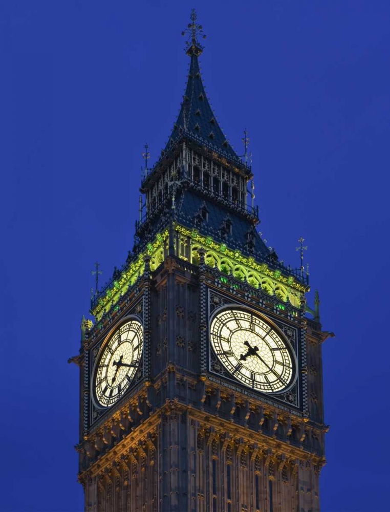 Great Britain, London Big Ben Clock Tower, dusk art print by Dennis Flaherty for $57.95 CAD
