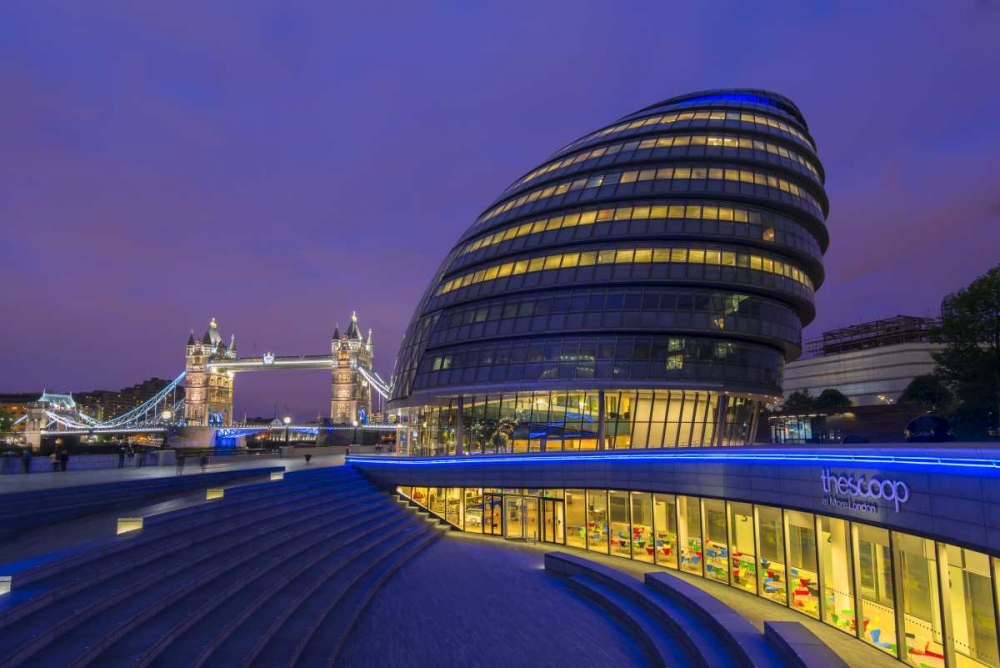 England, London City Hall and the Tower Bridge art print by Dennis Kirkland for $57.95 CAD