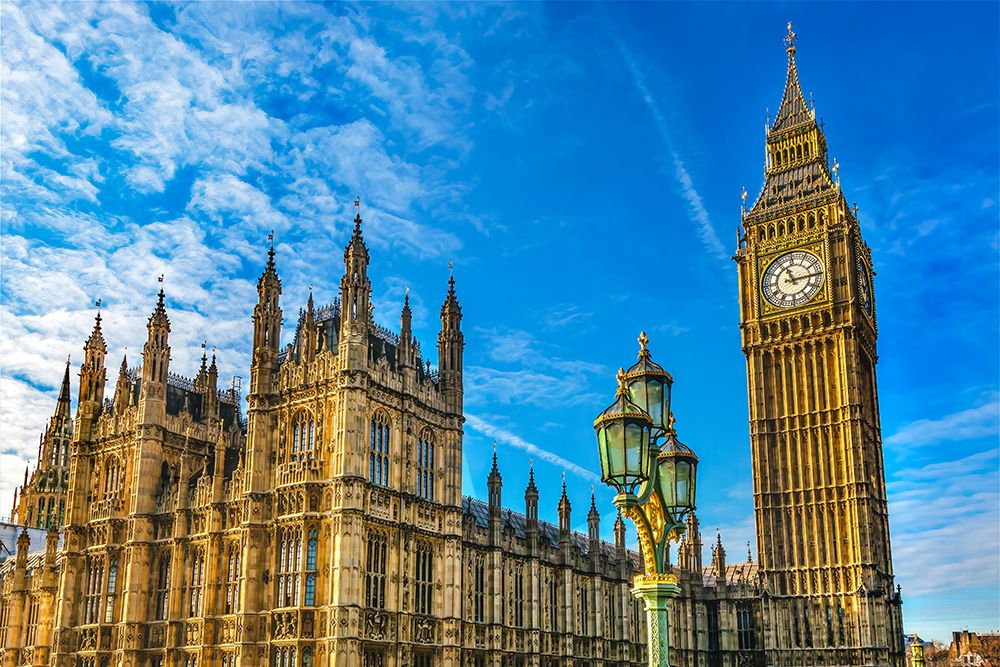 Big Ben, Westminster Bridge, houses of Parliament, Westminster, London, England. art print by William Perry for $57.95 CAD