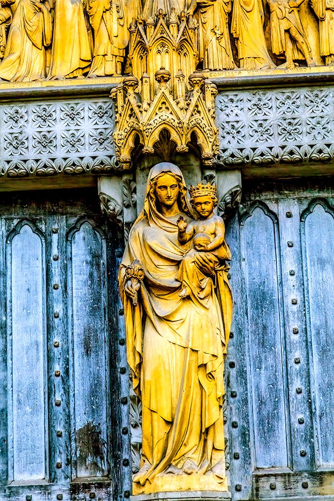 Mary statue, Westminster Abbey, London, England. art print by William Perry for $57.95 CAD
