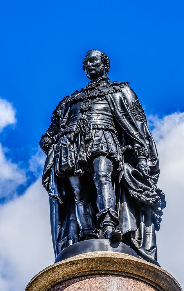 Prince Albert statue Front Royal Albert Hall, Kensington, London, England. art print by William Perry for $57.95 CAD