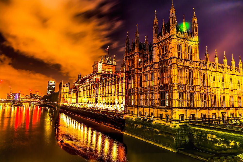 Houses of Parliament, Thames River, Westminster Bridge, Westminster, London, England. art print by William Perry for $57.95 CAD