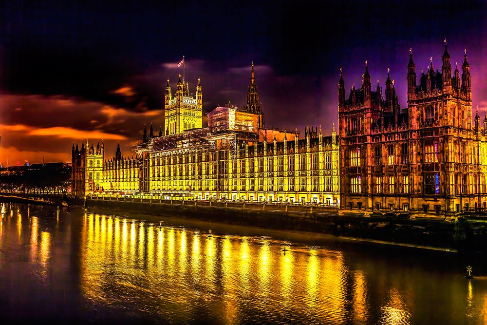 Victoria Tower, Houses of Parliament, Westminster Bridge, London, England. art print by William Perry for $57.95 CAD
