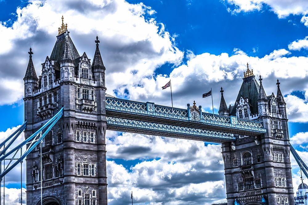 Tower Suspension Bridge, Thames River, London, England. art print by William Perry for $57.95 CAD