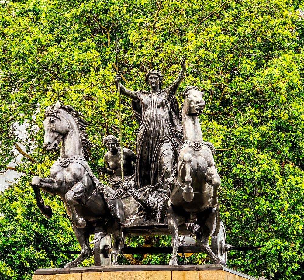 Boadicea and Her Daughters Statue, Westminster Bridge, London, England. art print by William Perry for $57.95 CAD