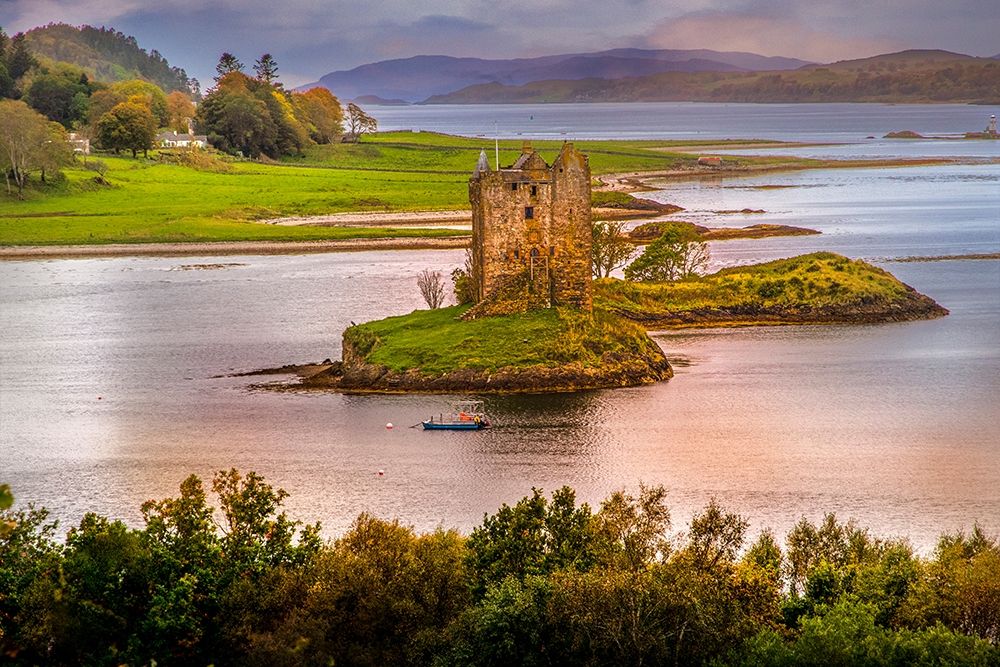 Castle Stalker built on a small Island near Port Appin 14th Century-Scotland art print by Tom Norring for $57.95 CAD
