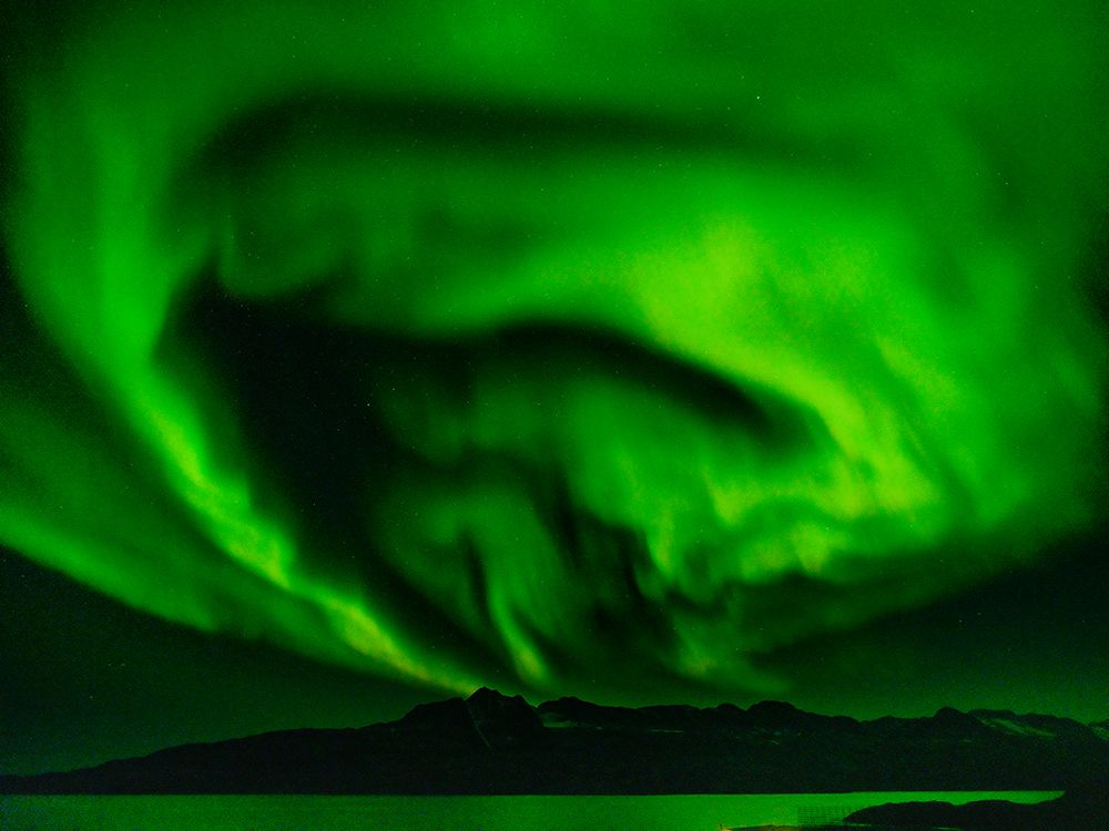 Northern lights over Angmagssalik Fjord-Greenland- Danish Territory art print by Martin Zwick for $57.95 CAD