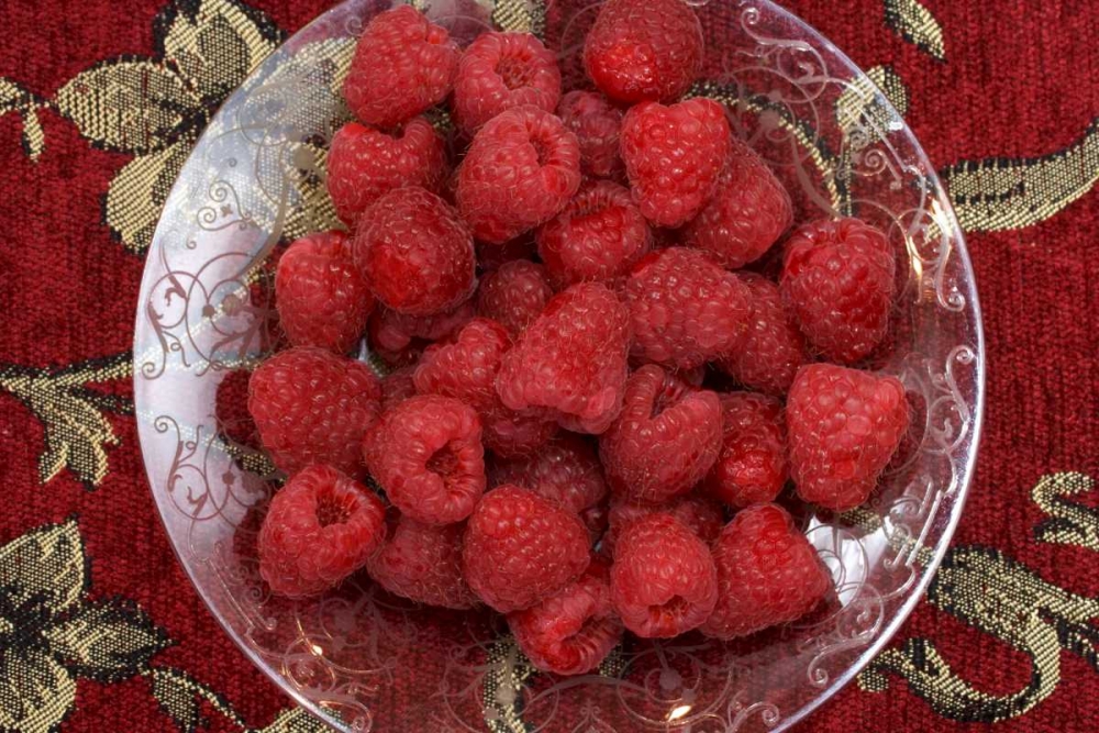 Bowl of raspberries art print by Don Paulson for $57.95 CAD