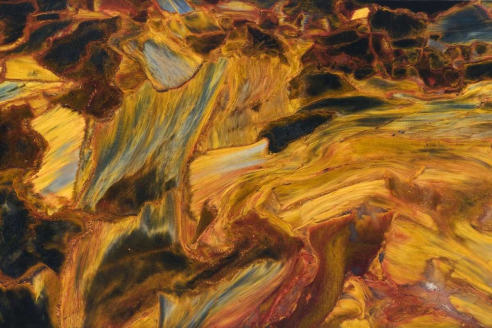 Close-up of pietersite stone found in Namibia art print by Dennis Kirkland for $57.95 CAD