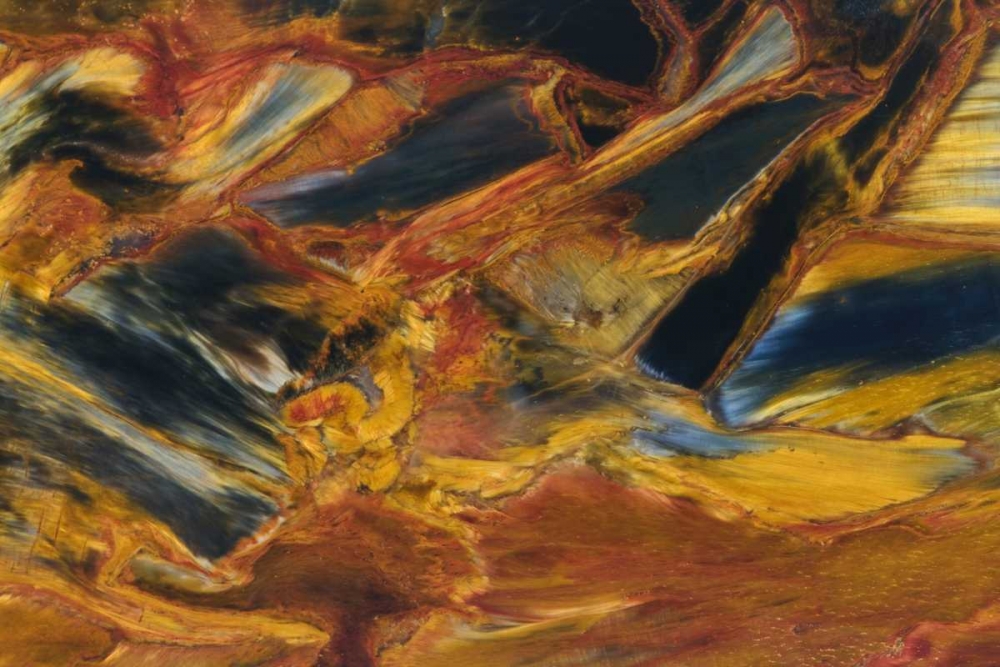 Close-up of pietersite stone found in Namibia art print by Dennis Kirkland for $57.95 CAD