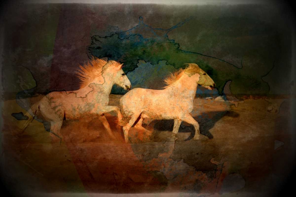 Artistic conception of running horses art print by Jim Zuckerman for $57.95 CAD