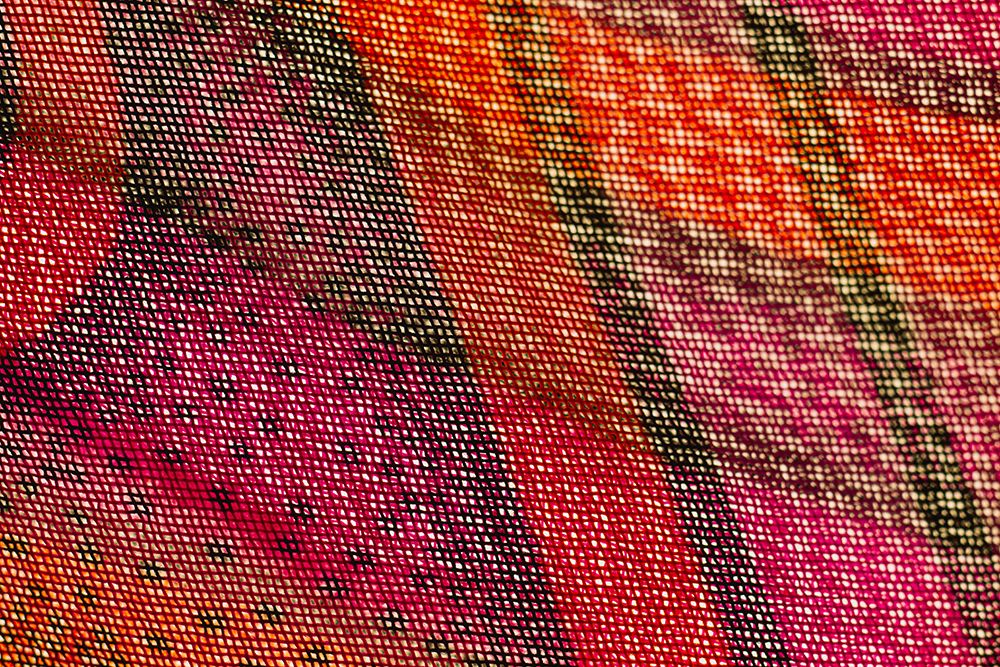 Colorful fabric detail art print by Zandria Muench for $57.95 CAD