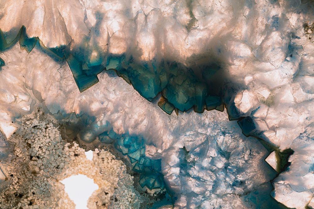 Sliced rock crystals of a geode art print by Zandria Muench for $57.95 CAD
