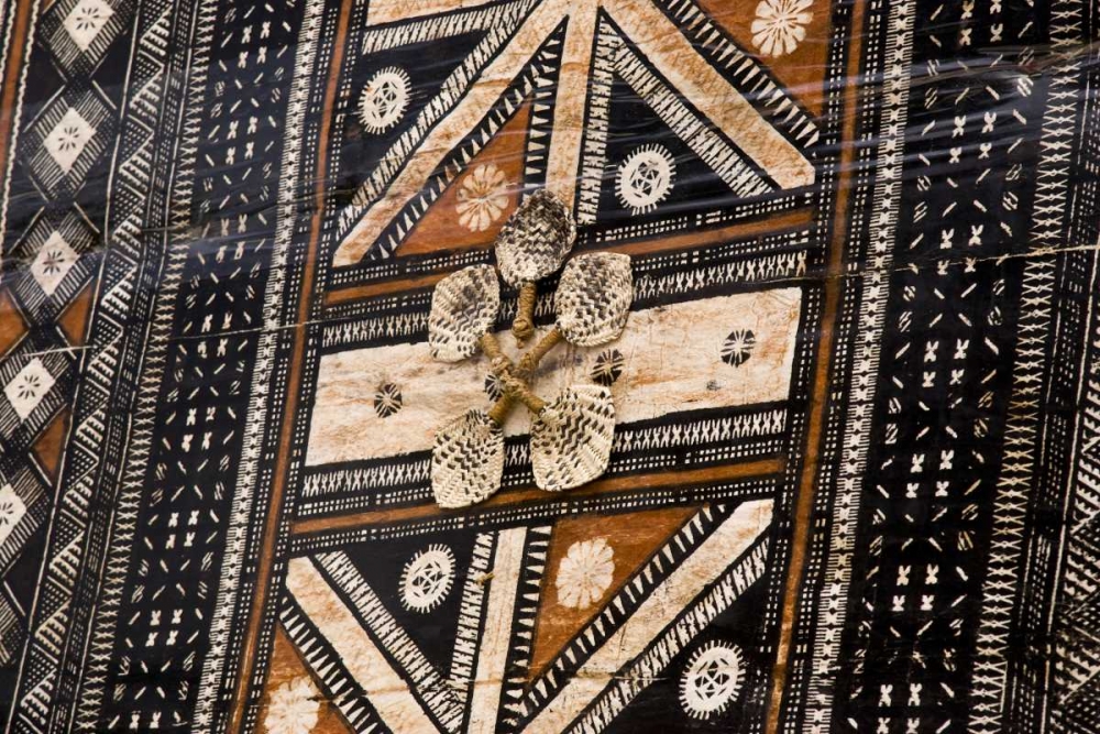 Polynesia, Kingdom of Tonga Detail of tapa cloth art print by Wendy Kaveney for $57.95 CAD