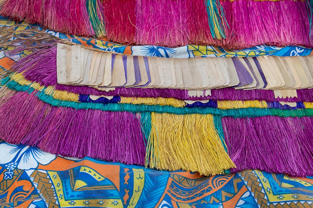 Papua New Guinea, Kuiawa Island, aka Kuyau. Colorful grass skirts. art print by Cindy Miller Hopkins for $57.95 CAD