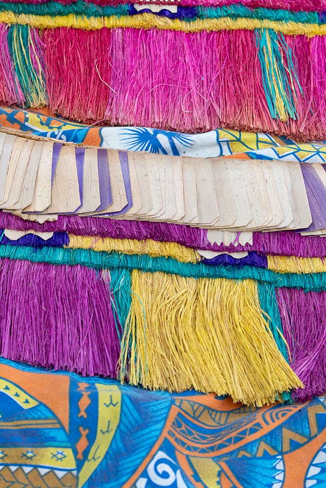 Papua New Guinea, Kuiawa Island, aka Kuyau. Colorful grass skirts. art print by Cindy Miller Hopkins for $57.95 CAD