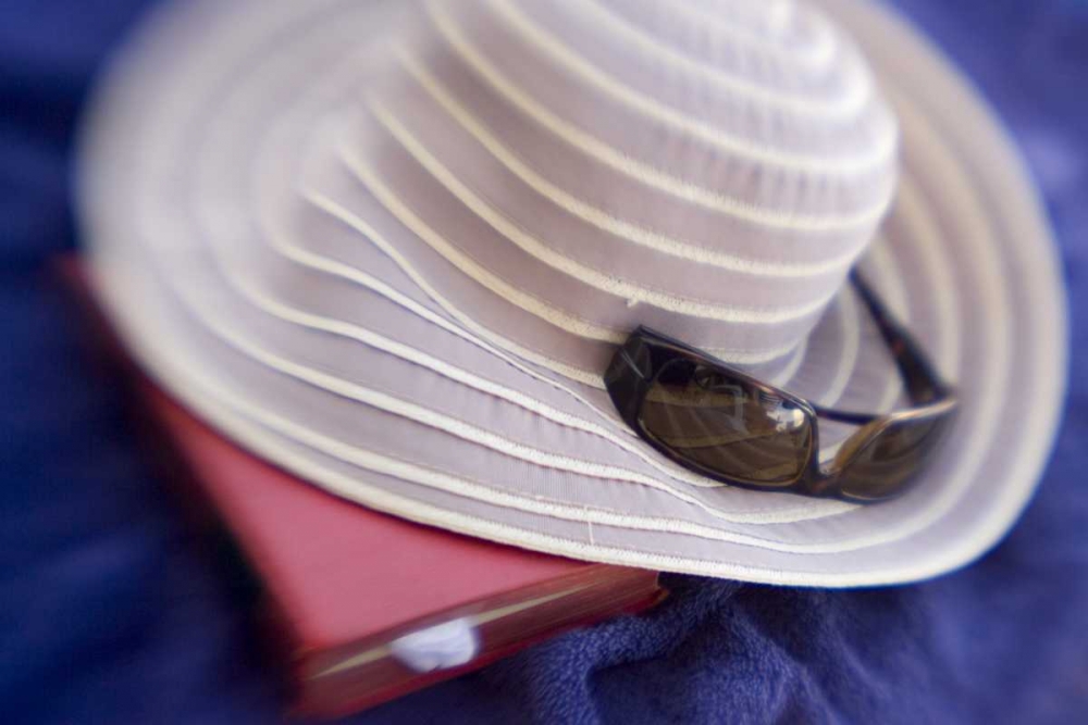 French Polynesia Sun hat, sunglasses and book art print by Wendy Kaveney for $57.95 CAD
