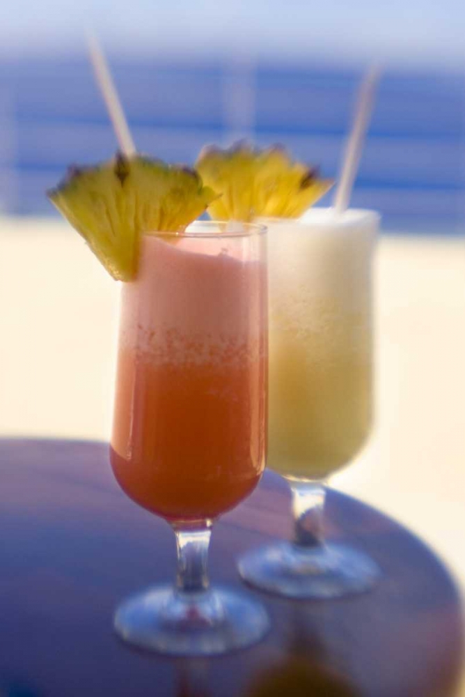French Polynesia Tropical drinks with garnish art print by Wendy Kaveney for $57.95 CAD