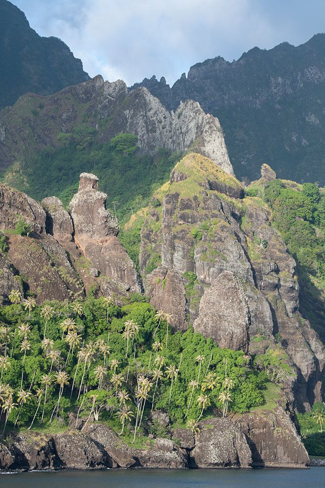 French Polynesia, Marquesas, Hana Vave, Bay of Virgins. Bay with The Virgins rock formation. art print by Cindy Miller Hopkins for $57.95 CAD