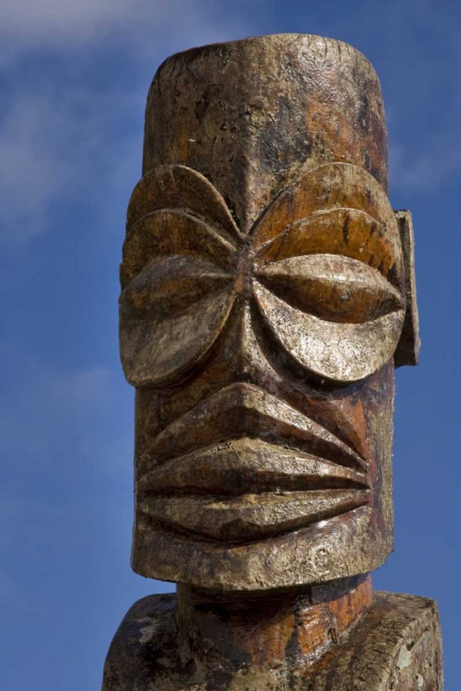 French Polynesia, Cook Islands, Avarua Tiki face art print by Wendy Kaveney for $57.95 CAD
