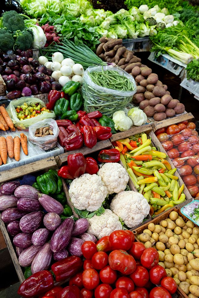 Argentina, Buenos Aires, San Telmo Market. Fresh produce display. art print by Cindy Miller Hopkins for $57.95 CAD
