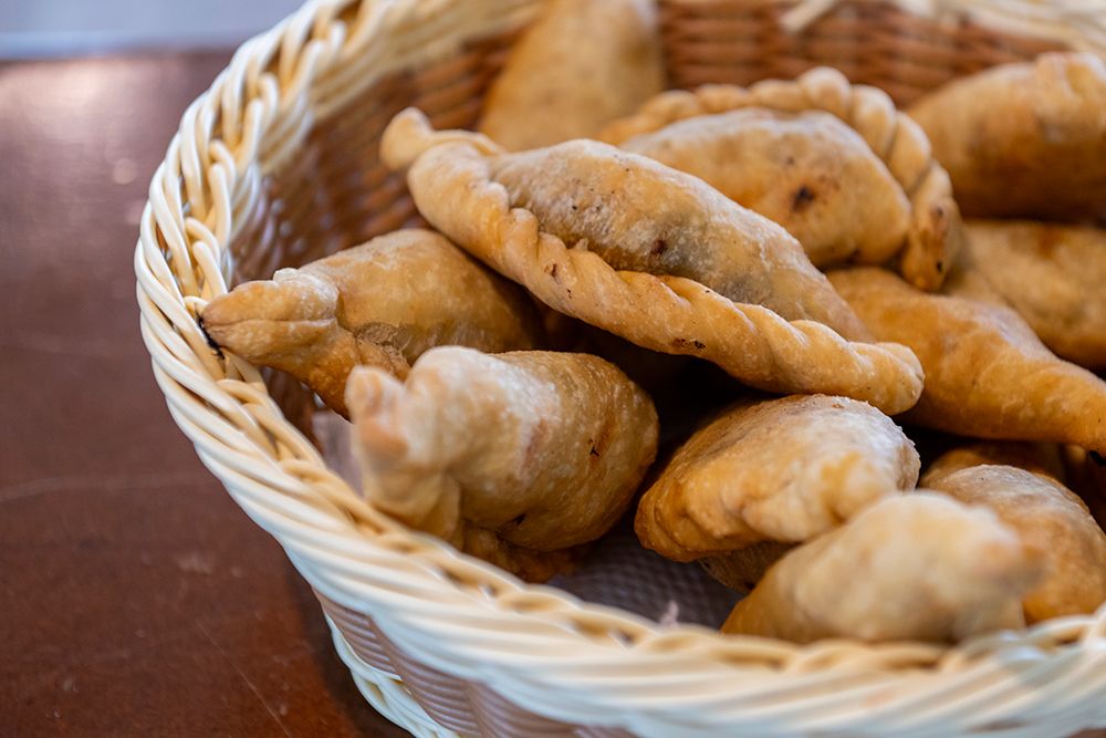 Argentina, Buenos Aires. Traditional savory meat empanadas. art print by Cindy Miller Hopkins for $57.95 CAD