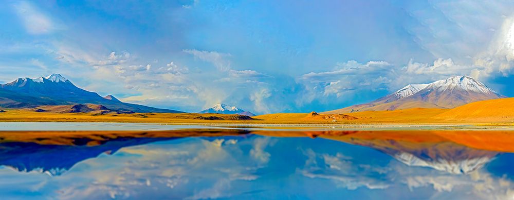 Laguna Honda, Bolivia. Panoramic view of Deep Lake in the Altiplano of Andes Mountains of Bolivia. art print by Murray McCallum for $57.95 CAD