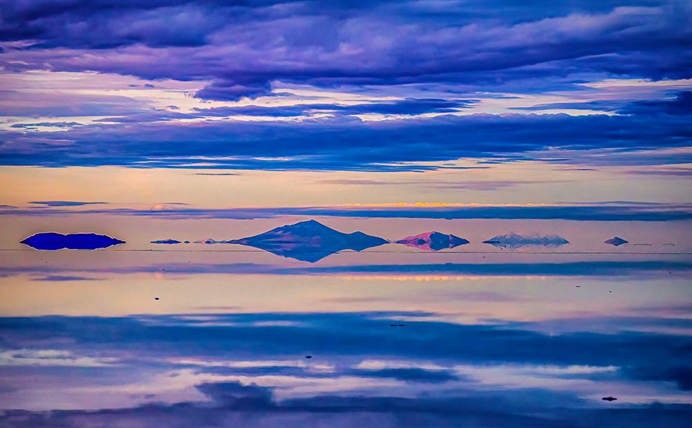 Salar de Uyuni, Bolivia. Sunset over the Salar de Uyuni, the worlds largest salt flat. art print by Murray McCallum for $57.95 CAD