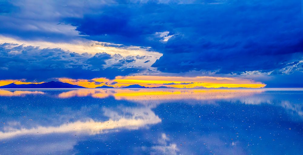 Salar de Uyuni, Bolivia. Sunset of the Salar de Uyuni, the worlds largest salt flat. art print by Murray McCallum for $57.95 CAD