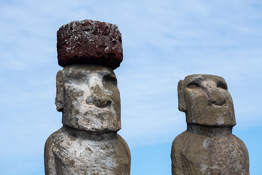 Chile, Easter Island, aka Rapa Nui. Tongariki, with 15 traditional moai statues. UNESCO Site. art print by Cindy Miller Hopkins for $57.95 CAD