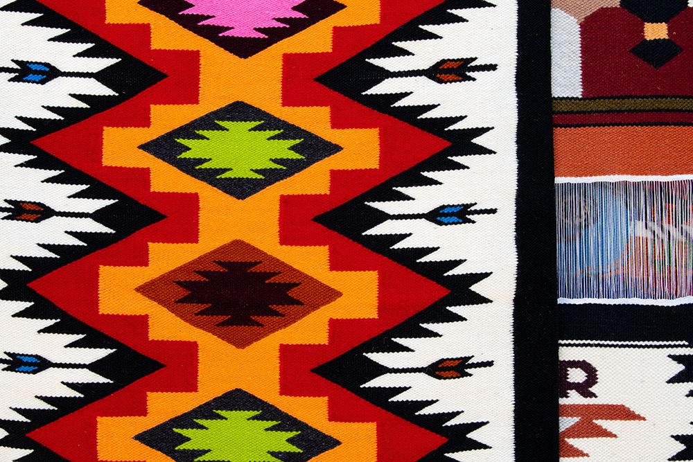 Ecuador-Quito. Otavalo Market. Traditional Ecuadorian wool blanket. art print by Cindy Miller Hopkins for $57.95 CAD