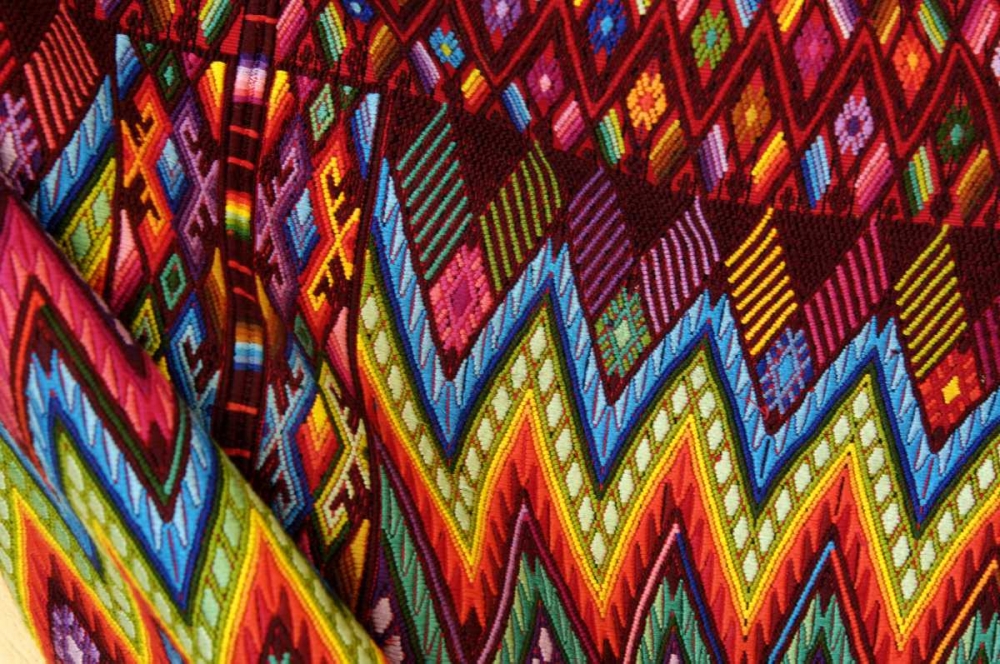 Guatemala, Chichicastenango, Colorful fabric art print by Dennis Kirkland for $57.95 CAD