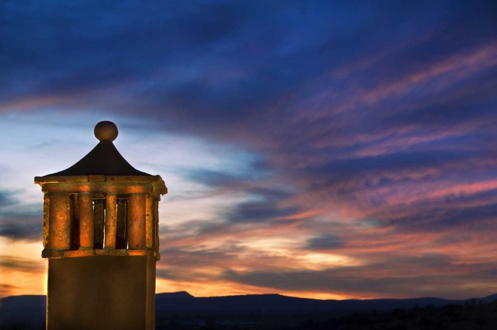 Mexico Sunset over building tower art print by Nancy Rotenberg for $57.95 CAD