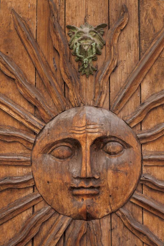 Mexico Sun carving on doorway art print by Don Paulson for $57.95 CAD
