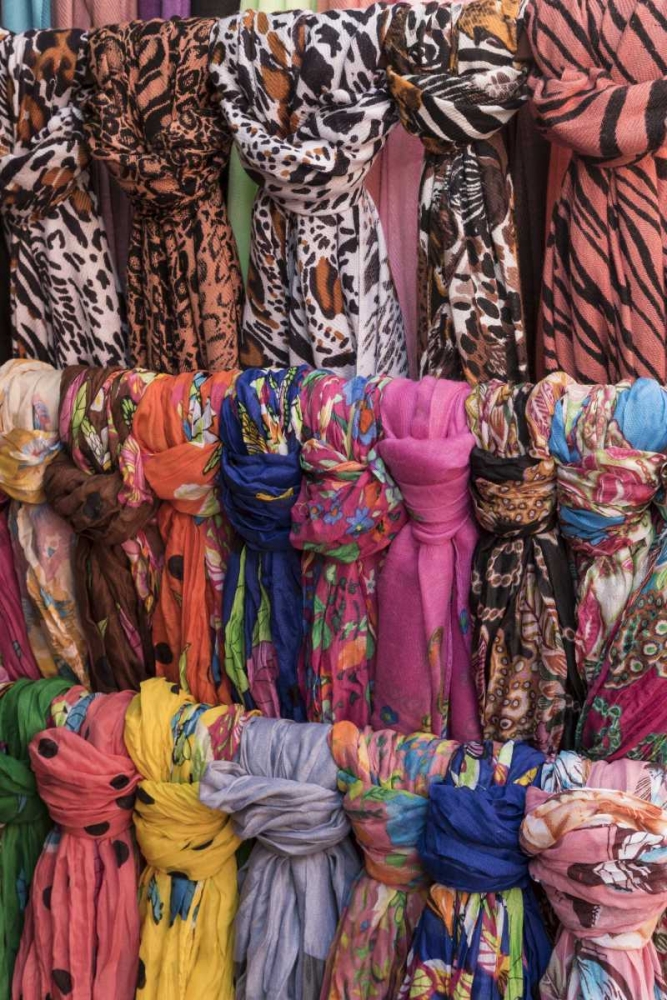 Mexico Retail display of scarfs art print by Don Paulson for $57.95 CAD