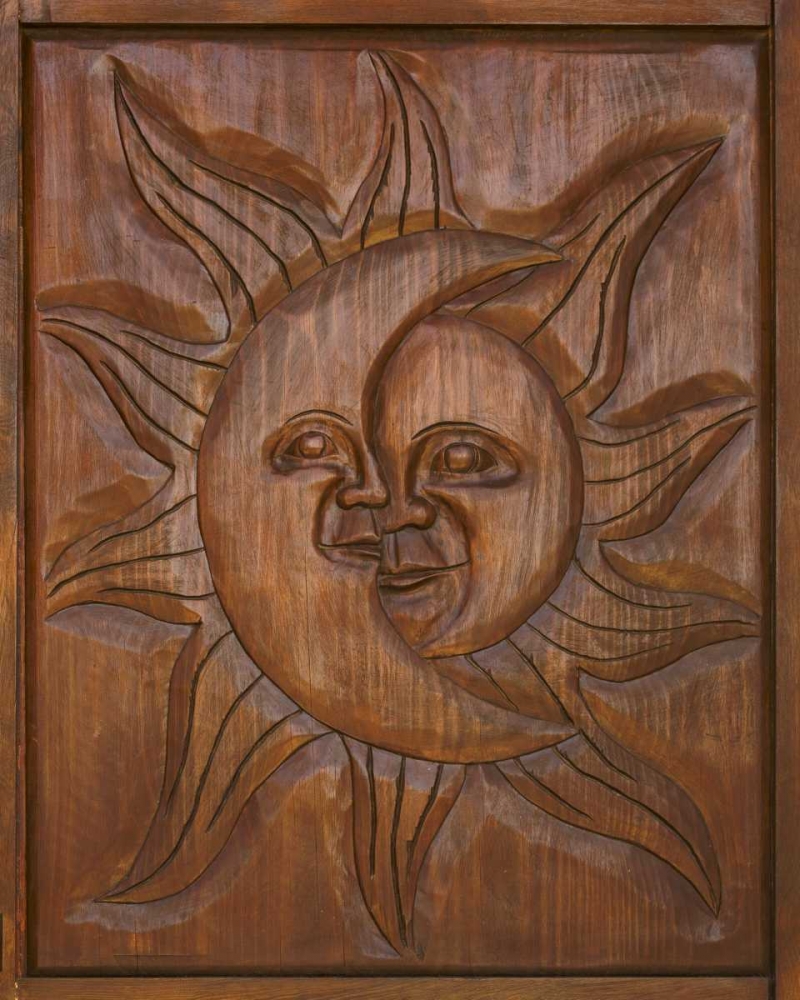 Mexico Detail of wooden door carving art print by Don Paulson for $57.95 CAD