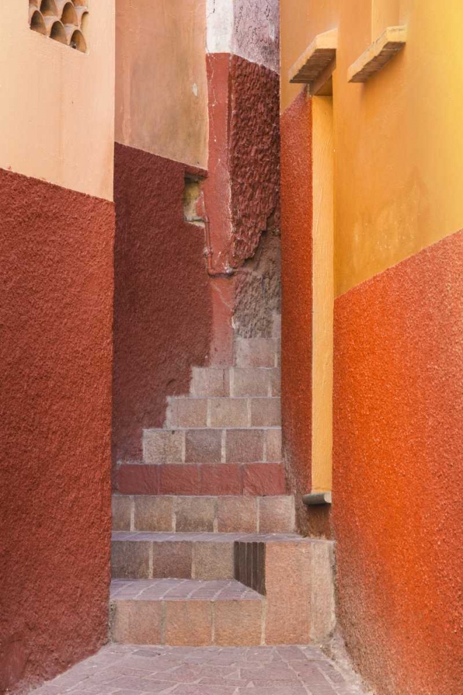 Mexico, Guanajuato Close-up of colorful stairway art print by Don Paulson for $57.95 CAD