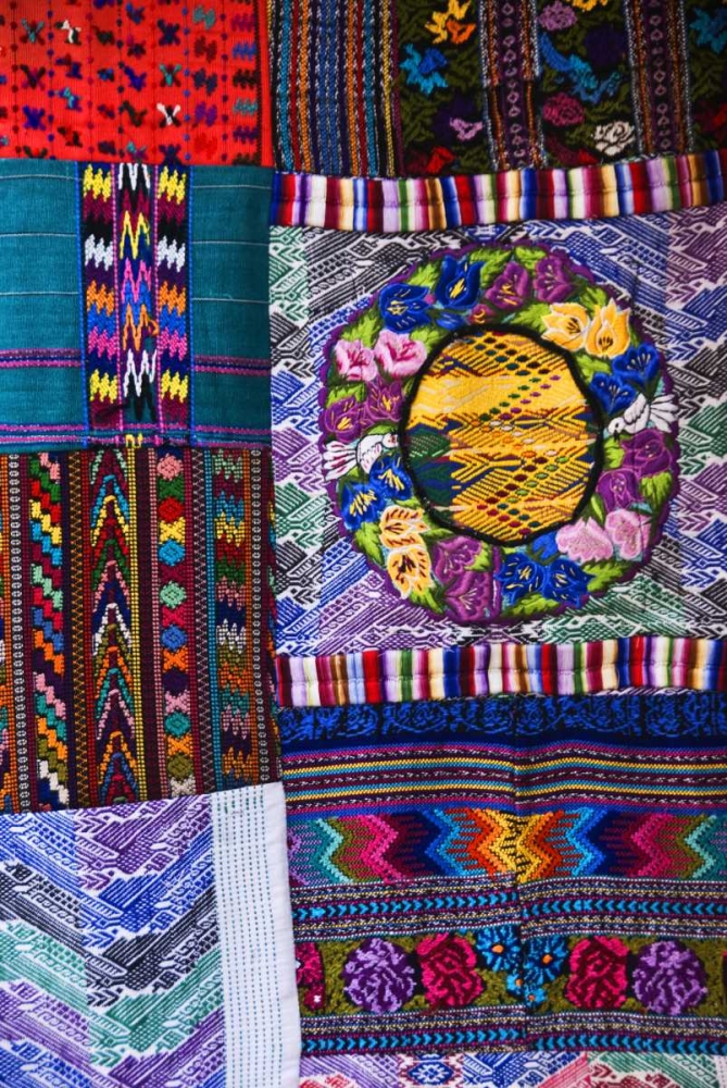 Mexico Display of colorful fabrics art print by Nancy Rotenberg for $57.95 CAD