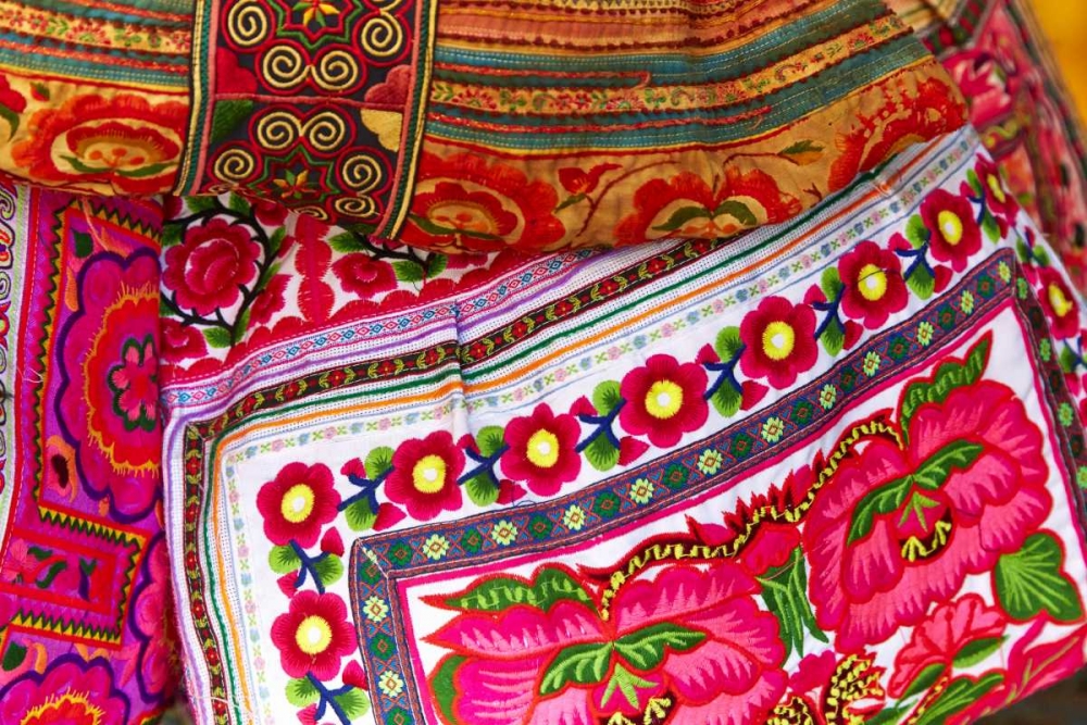 Mexico, Jalisco Textiles for sale at market art print by Steve Ross for $57.95 CAD