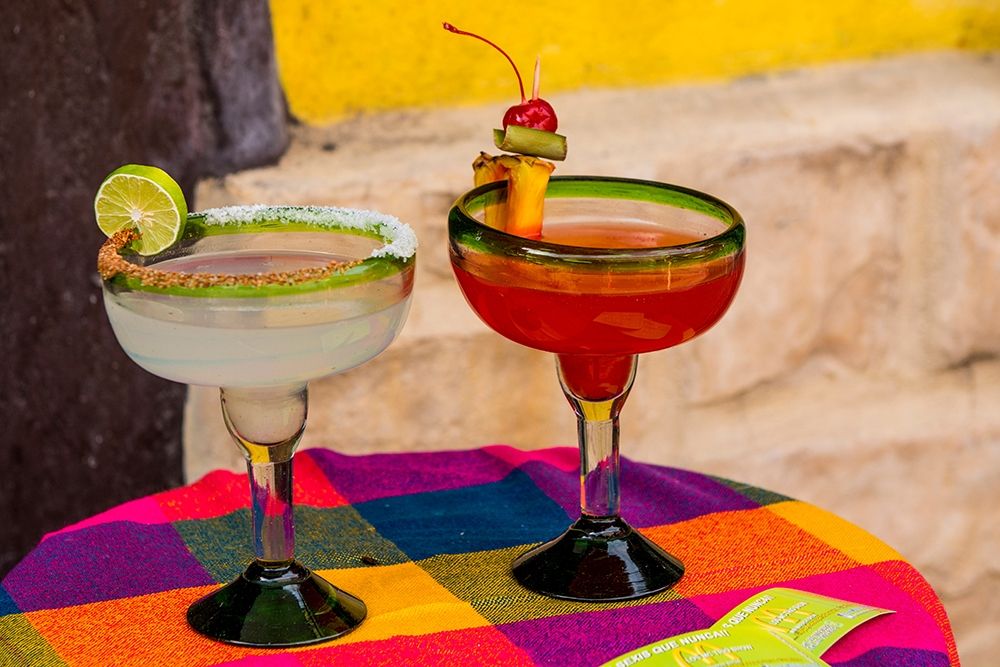 Local drinks on table Tlaquepaque-near Guadalajara-Jalisco-Mexico art print by Michael DeFreitas for $57.95 CAD