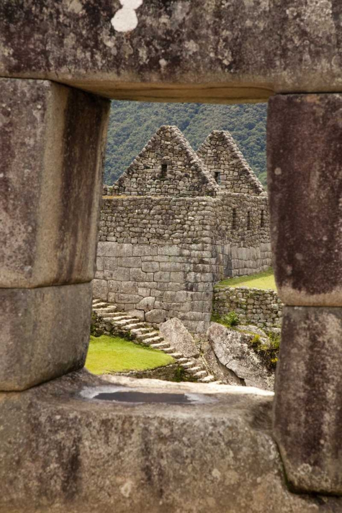 Peru, Machu PicchuHouse framed by a stone window art print by Wendy Kaveney for $57.95 CAD